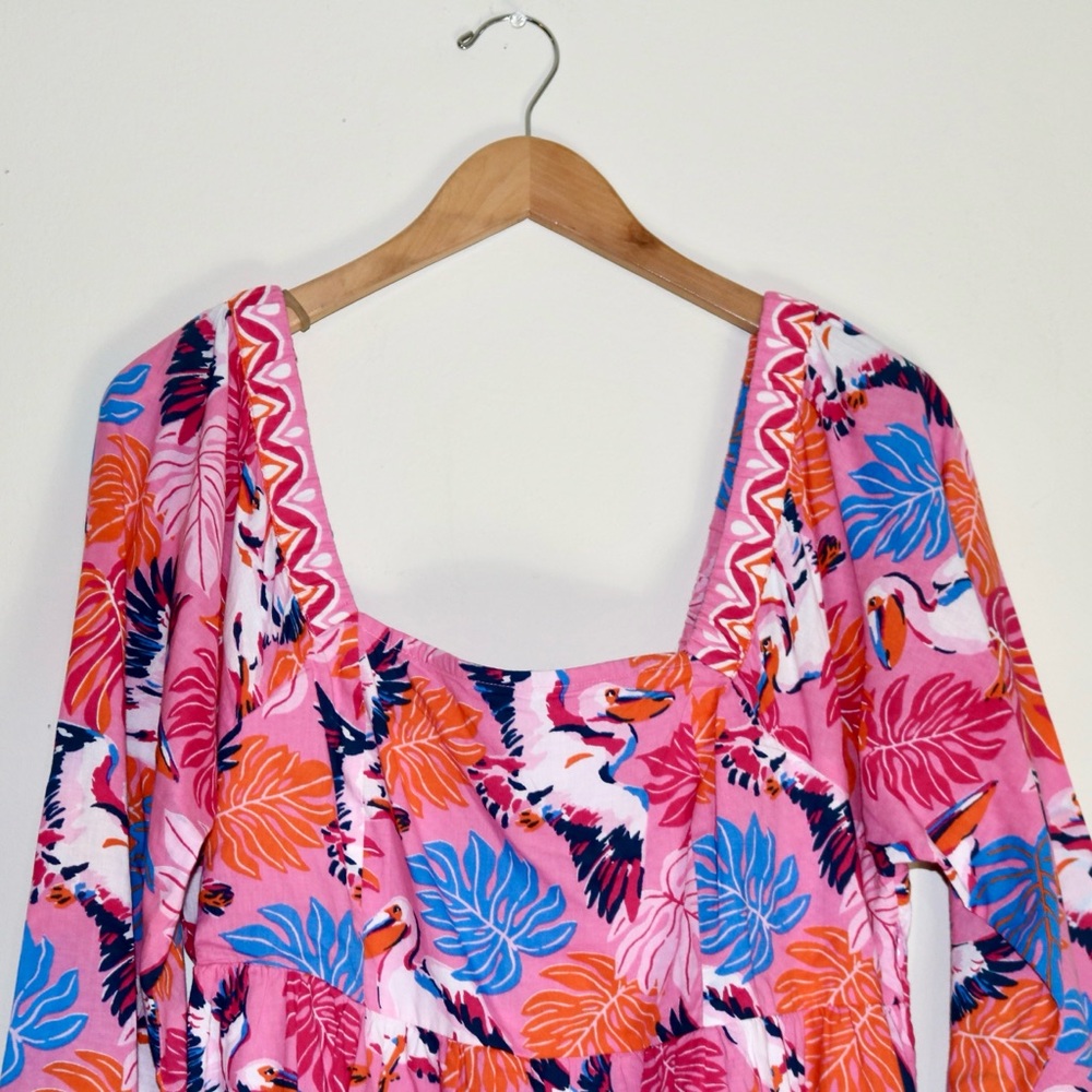 Printfresh Maria Dress in Pelican Palms Print - Picture 5 of 11